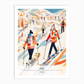 Are, Sweden, Ski Resort Poster Illustration 0 Art Print