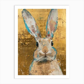 Bunny Gold Effect Collage 4 Art Print
