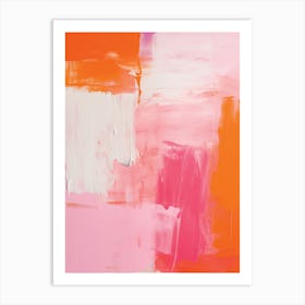 Abstract Painting Sunset Splash Art Print