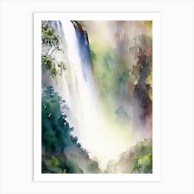 Fitzroy Falls, Australia Water Colour  (2) Art Print