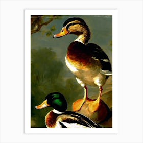 Ducks Wall Art Above Tv Art Print