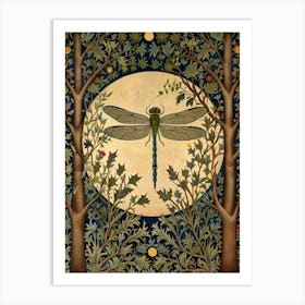 William Morris Dragonfly In The Forest 4 Art Print