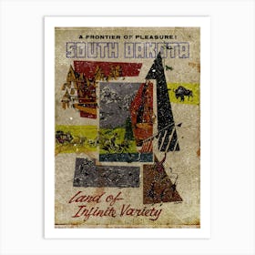 Vintage Travel Poster ― South Dakota Art Print