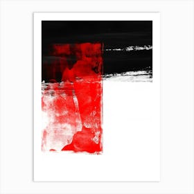 Abstract Red And Black Painting Art Print