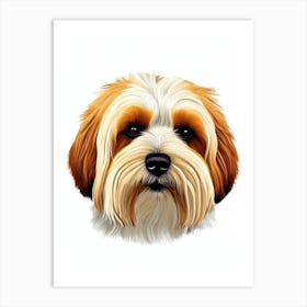 Tibetan Terrier Illustration Dog Art Print