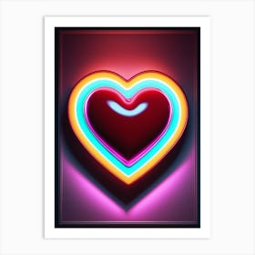 Neon Heart Art Print