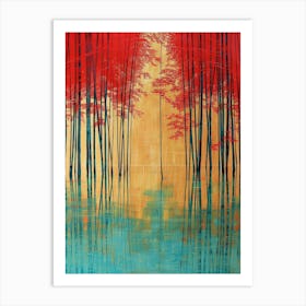 Red Forest 1 Art Print