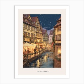 Vintage Winter Poster Colmar France 1 Art Print