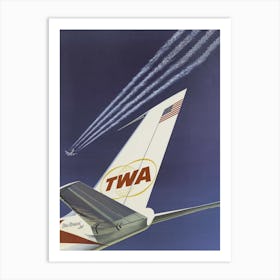 Twa Star Stream Jet 1960 Art Print