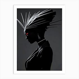 Portrait Of A Woman With Spikes Art Print