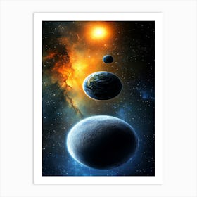 Planets In Space Art Print