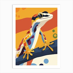 Day Gecko Abstract Modern Illustration 1 Art Print
