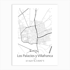 Los Palacios,Cuba Minimalist Map Art Print