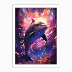 Dolphin In The Sky 1 Art Print