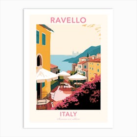 Ravello, Italy, Flat Pastels Tones Illustration 3 Poster Art Print