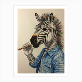 Zebra 4 Art Print