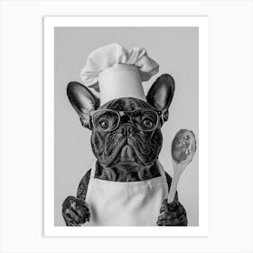 French Bulldog Chef Art Print