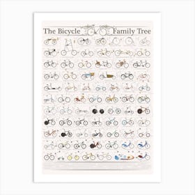 Bicycle Family Tree Art Print