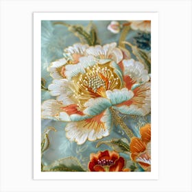 Chinese Embroidered Fabric 4 Art Print