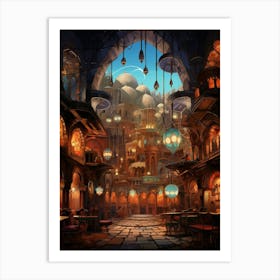 Grand Bazaar Kapal Pixel Art 3 Art Print