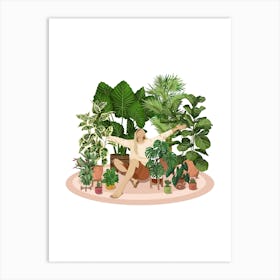 Mia The Plant Lover Art Print