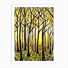 Forest Near Me - Forest Sunset Art Print