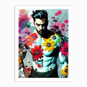 Flower Man 1 Art Print