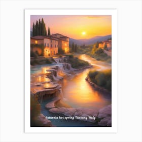 Saturnia hot spring Tuscany Italy Painting 1 Art Print