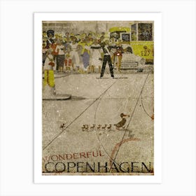 Vintage Travel Poster ― Wonderful Copenhagen Art Print