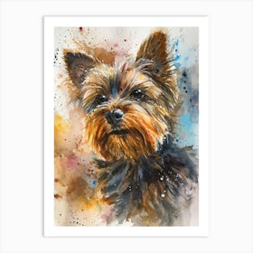 Yorkshire Terrier Watercolor Painting 4 Art Print