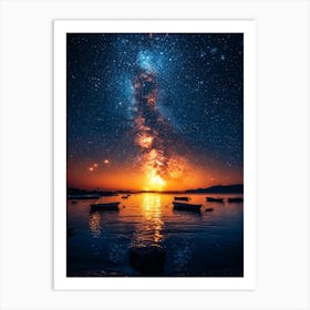 Milky Night Sky Art Print