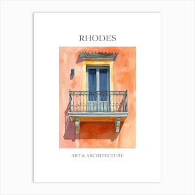 Rhodes Travel And Architecture Poster 1 Art Print