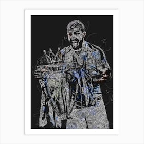 Sergio Aguero Art Print