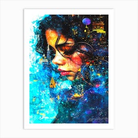 Ponder On - Girl In Thought Art Print