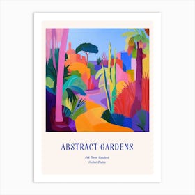 Colourful Gardens Bok Tower Gardens Usa 1 Blue Poster Art Print