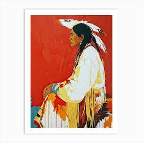 Shoshone Simplicity In Abstract Art ! Native American Art Art Print