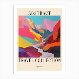 Abstract Travel Collection Poster Tajikistan 1 Art Print