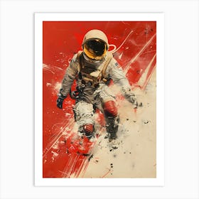 Beautiful Retro Astronaut 12 Art Print