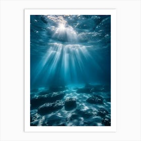 Underwater Sunbeams Art Print