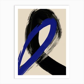 Black And Blue No 3 Art Print