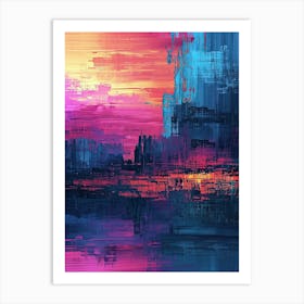 Abstract Painting 56| Pixel Art Series Art Print