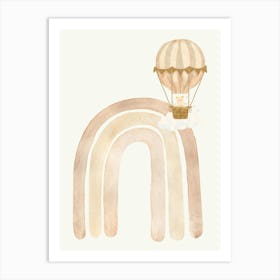 Rainbow Kids Neutrals Watercolour Nursery Art Print