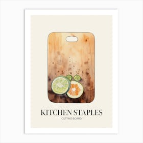 Kitchen Staples Cutting Board Art Print