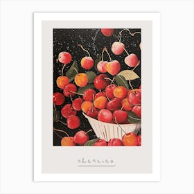 Art Deco Cherry Explosion 2 Poster Art Print