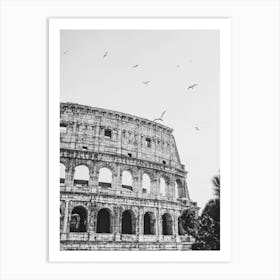 Flying Over Eternity, Colosseum Rome Art Print
