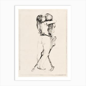 Death And The Woman, Edvard Munch Art Print