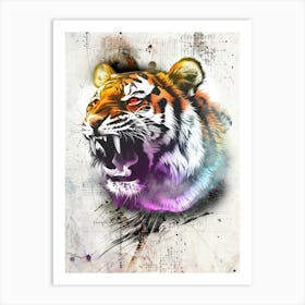 Poster Tiger Africa Wild Animal Illustration Art 07 Art Print
