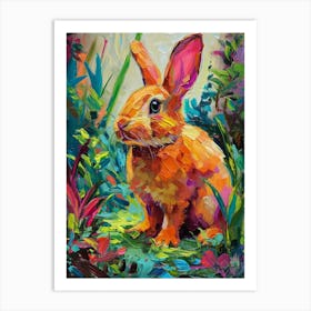 Mini Rex Rabbit Painting 2 Art Print