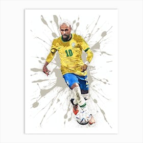 Neymar Jr Brazil Art Print