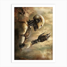 Robot In The Sky 1 Art Print